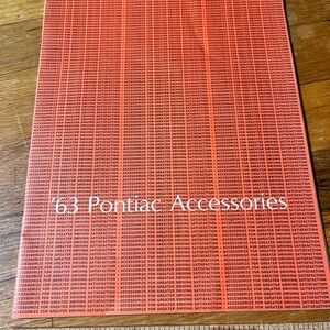 Vintage 1963 Pontiac Accessories Pamphlet Car Dealer Brochure